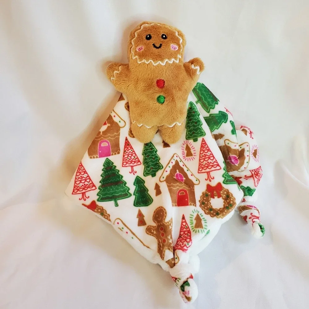 Parents Choice Gingerbread Cookie Lovey Security Blanket Christmas Holiday Plush